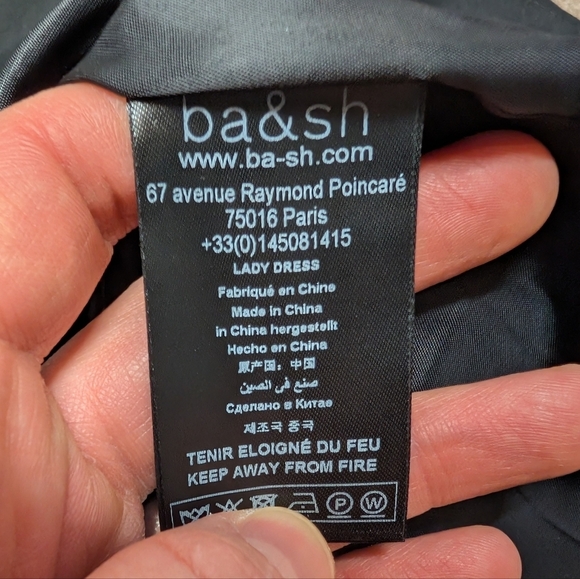 ba&sh Arya Blazer Button Dress (Women's size 8 US) Black Cupro NWT - Picture 12 of 16